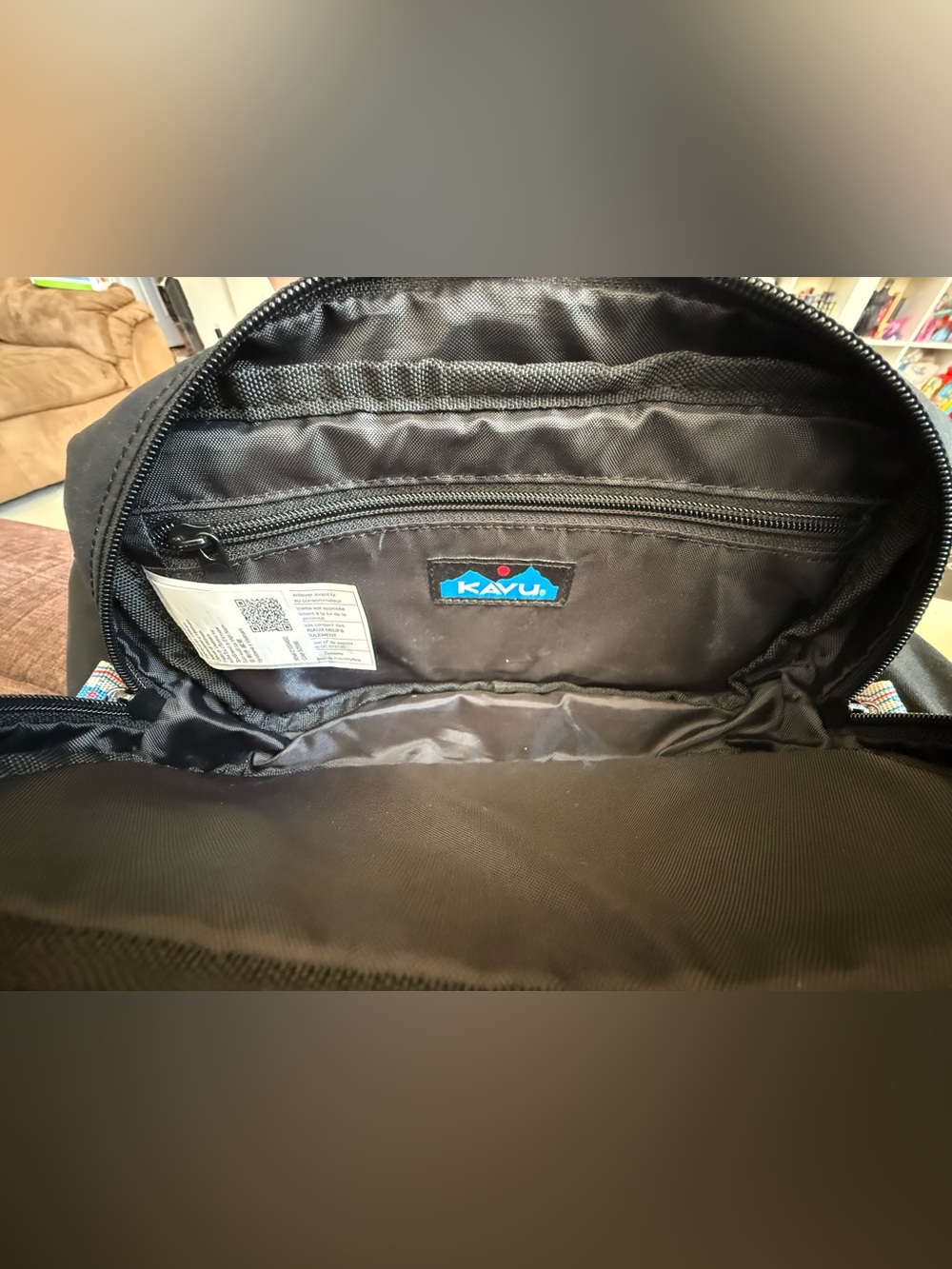 🏔️ KAVU Point Sur Belt Bag Nylon Fanny Pack Mesh Pocket - Blackout - Picture 5 of 6
